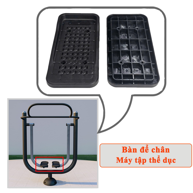 Bàn để chân máy tập thể dục ngoài trời 1 Bàn để chân máy tập thể dục ngoài trời